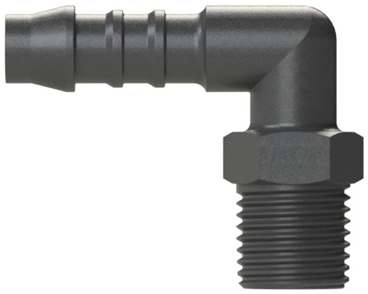 Conector L cu filet exterior conic - PA 6