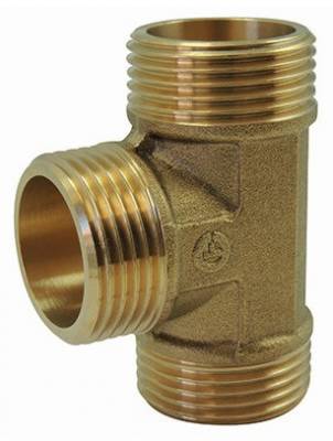 Conector T cu filete exterioare G 3/4&QUOT;, alama