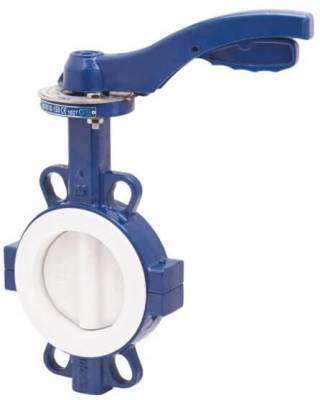 Robinet fluture tip wafer, fier ductil si PTFE, disc inox + PTFE, flanse ANSI 150 si PN 10/16, 2&QUOT;