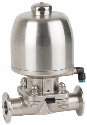 Robinet cu diafragma, NC, actionat pneumatic, conex. sanitare 1 1/2&QUOT;