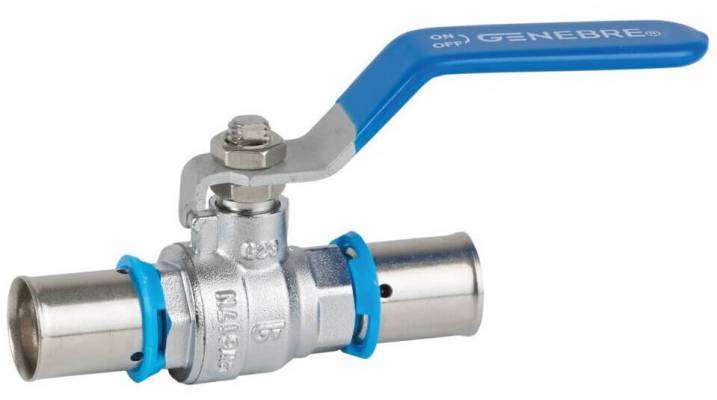 Robinet cu mufe presate pentru tevi Pex si Multistrat Ø 20 x 2