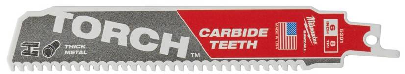 Metal: Panza Heavy duty TORCH cu dinti din carbura - 8 TPI - 1 buc - 150 mm