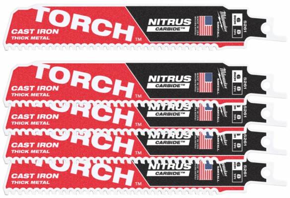 Metal: Panze Heavy duty TORCH NITRUS CARBIDE - 8 TPI - 5 buc - 150 mm