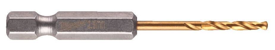 RED HEX - 2 Burghie SHOCKWAVE HSS-Ground Titan pentru metal 2,5 x 62 mm - Milwaukee