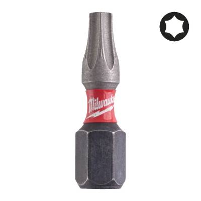 Biti TX pentru surubelnite TX20 x 25 mm SHOCKWAVE IMPACT DUTY - 3 buc - Milwaukee