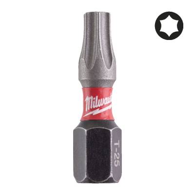 Biti TX pentru surubelnite TX25 x 25 mm SHOCKWAVE IMPACT DUTY - 25 buc - Milwaukee