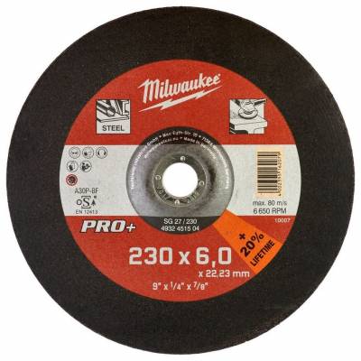 Disc PRO+ pentru polizat metal 230 x 6 x 22 mm - Milwaukee
