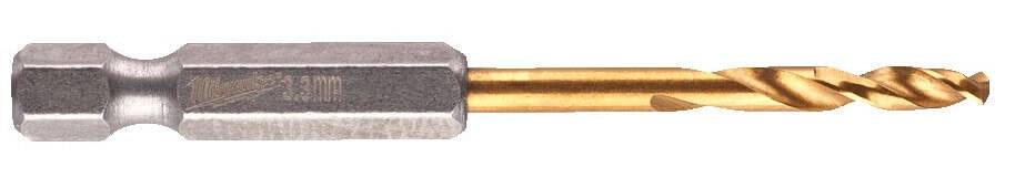 RED HEX - 2 Burghie SHOCKWAVE HSS-Ground Titan pentru metal 3,3 x 67 mm - Milwaukee