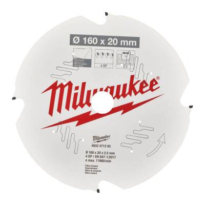 Panza pentru fierastraie circulare de mana 160 x 20 x 1,8 mm - 4 dinti D - Milwaukee
