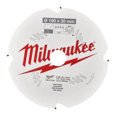Panza pentru fierastraie circulare de mana 190 x 30 x 1,8 mm - 4 dinti D - Milwaukee