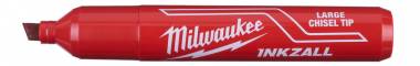 Marker INKZALL, rosu, cu varf lat - marimea L - Milwaukee