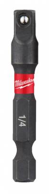 Adaptor 1/4&QUOT; HEX - 1/4&QUOT; Patrat pentru chei tubulare 50 mm SHOCKWAVE IMPACT DUTY - Milwaukee