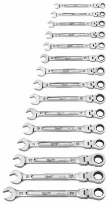 Set 15 chei fixe MAX BITE cu clichet si cap pivotant - Milwaukee