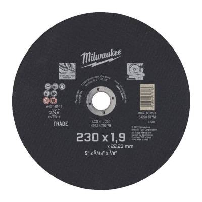 Disc abraziv pentru debitat metal 230 x 1,9 x 22,22 mm - Milwaukee