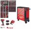 TOOLGUARD Dulap premium de scule mobil cu 7 sertare, metalic, 78 cm, dotat cu scule