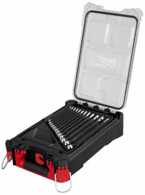 Set 15 chei combinate MAX BITE in organizator compact PACKOUT - Milwaukee