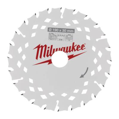 Panza pentru fierastraie circulare de mana 190 x 30 x 1,8 mm - 24 dinti ATB - Milwaukee