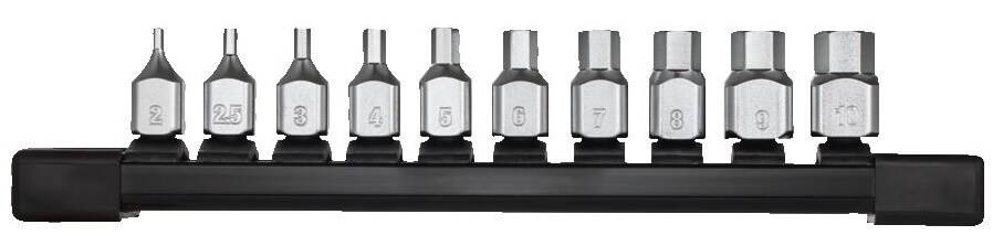 Set chei tubulare scurte 1/4&QUOT; HEX, sistem metric