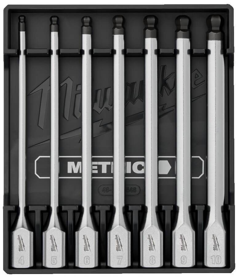 Set chei tubulare lungi 3/8&QUOT; HEX, sistem metric, cu cap sferic