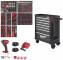 TOOLGUARD Dulap premium de scule mobil cu 7 sertare, metalic, 78 cm, dotat cu scule, gri - Milwaukee