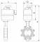 Robinet fluture, tip lug, flanse PN 10/16, actuator electric, 2 1/2&QUOT;