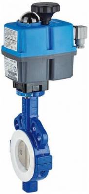 Robinet fluture, tip wafer, scaun PTFE, flanse ANSI 150 si PN 10/16, disc inox 316, actuator electric, 2&QUOT;