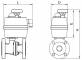 Robinet din inox cu bila, 2 piese, flanse ANSI 150, actuator electric, 1 1/2&QUOT;