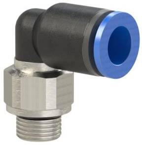 Cupla L push-in cu filet cilindric exterior si O-ring, seria standard, M5 - 4 mm