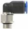Cupla L push-in cu filet cilindric exterior si O-ring, seria standard, M5 - 4 mm