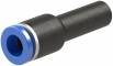 Conector drept push-in 4mm cu adaptor 8mm, POM/alama