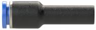 Conector drept push-in 4mm cu adaptor 8mm, POM/alama