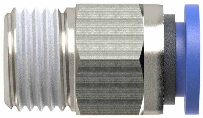 Cupla dreapta push-in cu filet conic exterior, seria standard, R 1/8&QUOT; - 8 mm