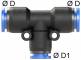 Cupla T push-in 10mm-8mm, POM/alama