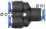 Cupla Y push-in 10mm, POM/alama