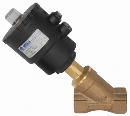 Ventil cu piston - actuator pneumatic - NC (normal inchis) - Bronz