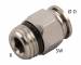 Cuple drepte push-in metalice cu filet exterior conic scurt