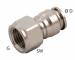 Cuple drepte push-in metalice cu filet interior