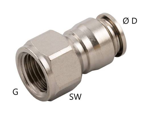 Cuple drepte push-in metalice cu filet interior
