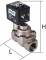Electroventil 2/2 cu piston pentru abur, NC, 220 V AC, G 1&QUOT;
