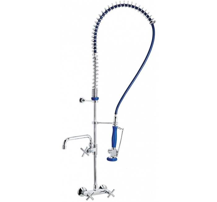 Baterie inalta cu pre-clatire, gat si mixer perete