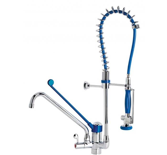 Baterie cu pre-clatire, mixer cu maner si maner medical