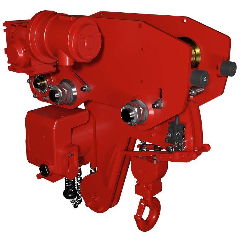 Combinatie palan pneumatic si troliu 2000 kg - compact