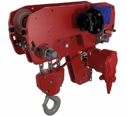 Combinatie palan pneumatic si troliu 9000 kg - compact