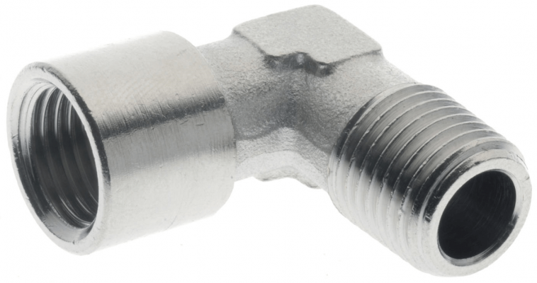 Cot 90° cu filet interior G 1/8&QUOT;-exterior R 1/8&QUOT;, PN 150, alama nichelata
