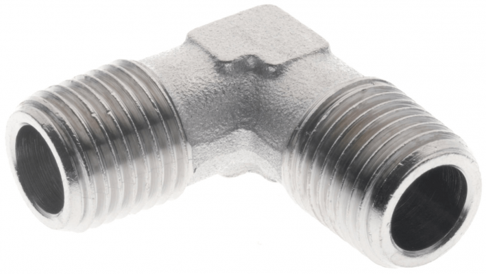 Cot 90° cu filete exterioare R 1&QUOT;, PN 80, alama nichelata