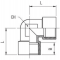 Cot 90° cu filete interioare G 3/8&QUOT;, PN 75, alama nichelata