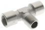 Conector T cu 2 filete interioare G 1&QUOT; si 1 filet exterior R 1&QUOT;, alama nichelata