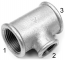 Conector T cu filete interioare Rp 1 1/4&QUOT;-Rp 1/2&QUOT;-Rp 1 1/4&QUOT;, din fonta maleabila