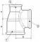 Conector T cu filete interioare Rp 1&QUOT;-Rp 1&QUOT;-Rp 3/4&QUOT;, din fonta maleabila
