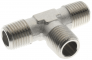 Conector T cu filete exterioare R 1&QUOT;, alama nichelata